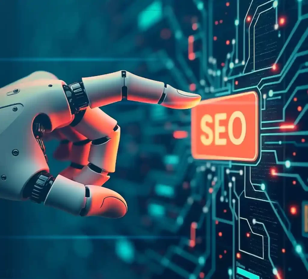 Illustration comparing traditional SEO and AI SEO strategies